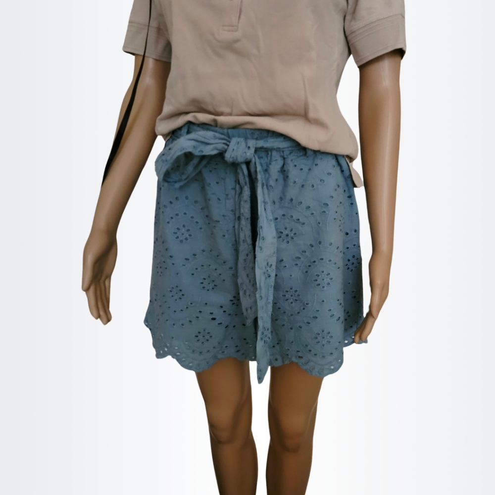 Valentina Naldi Dusky Blue Lace Shorts